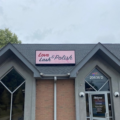Custom signage on roof